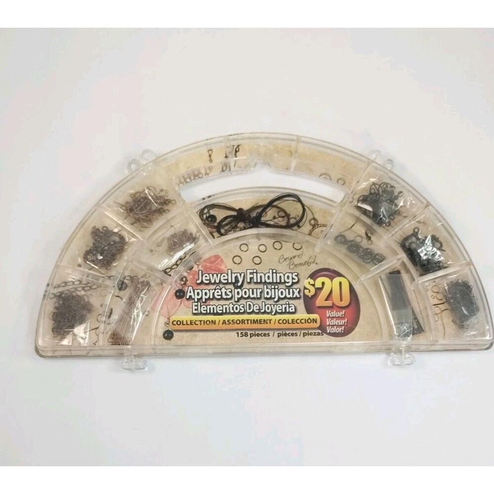 Jewelry Findings Collection Jewelry Making Supplies in Acrylic Case 158 Pieces